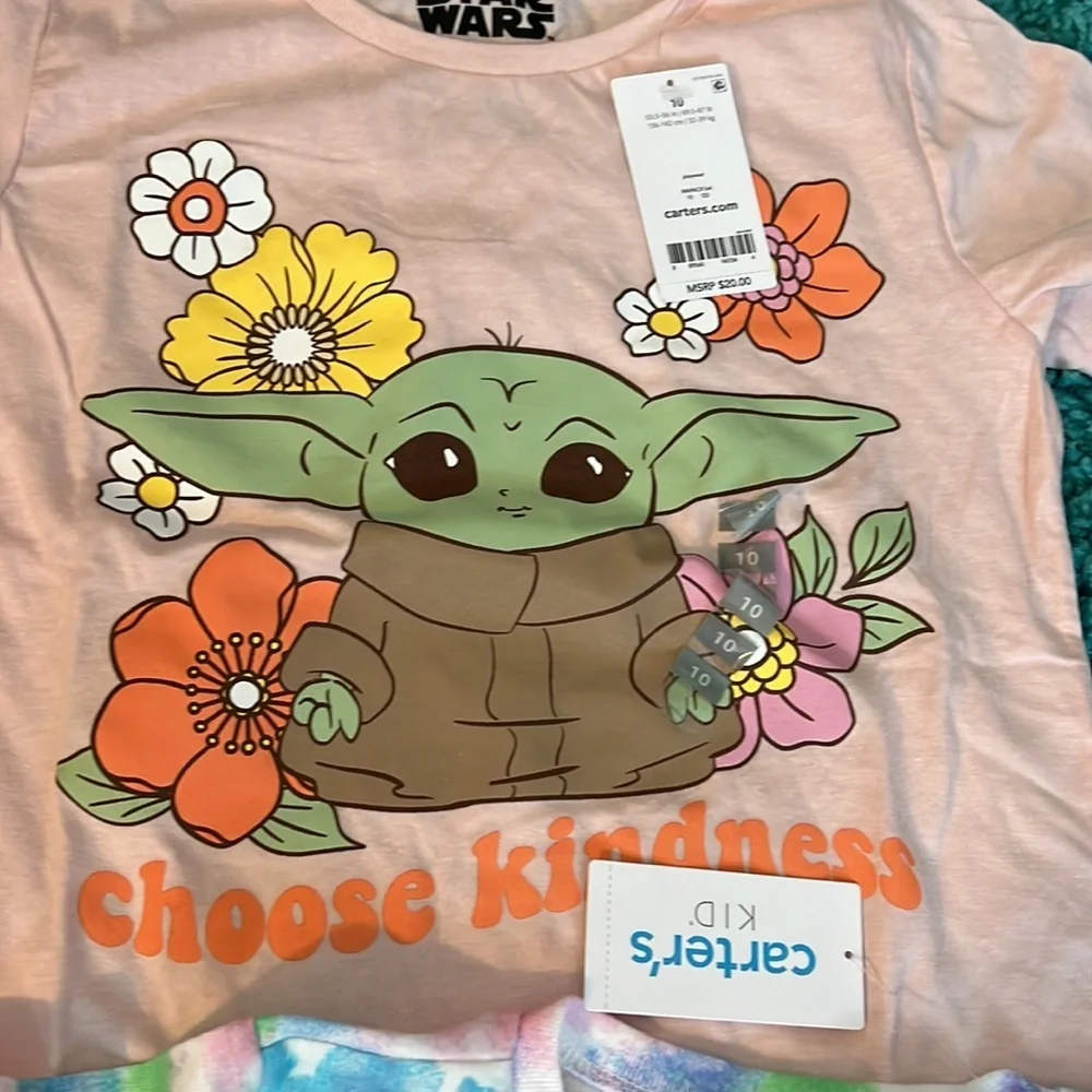 Two girls T-shirts, Minnie mouse, Star Wars, new Carter’s size 10